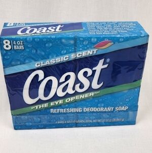 Coast Classic Scent "The Eye Opener" Deodorant Soap 4Oz 8 Bars Count